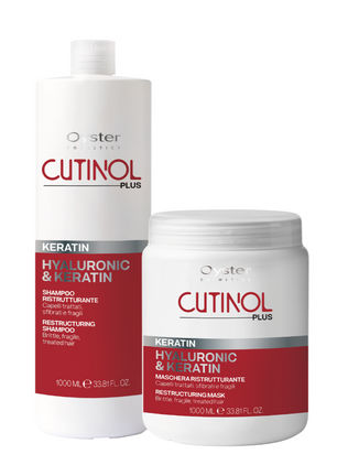 Tratament pentru restructurarea parului cu Acid Hialuronic si Keratina – OYSTER Cutinol Plus Keratin Pack Salon Size